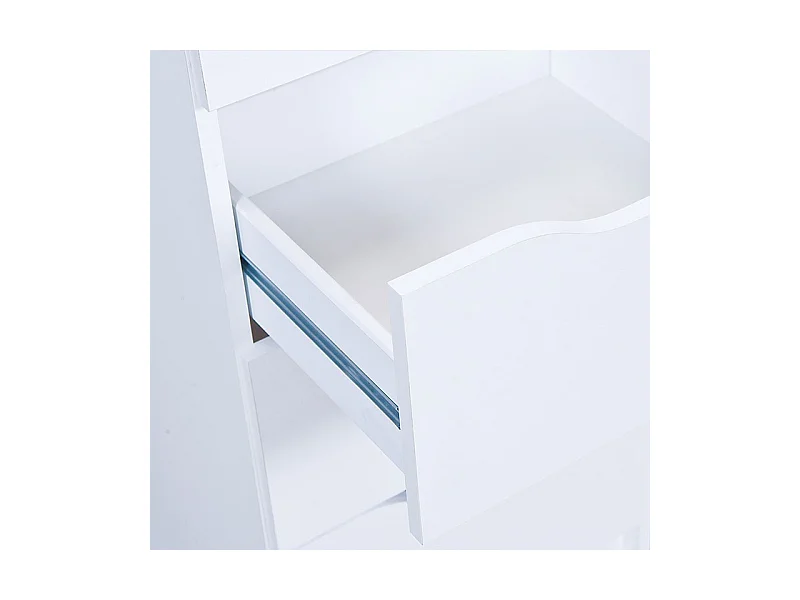 Table de Chevet 2 Tiroirs "Tilda" 41cm Blanc