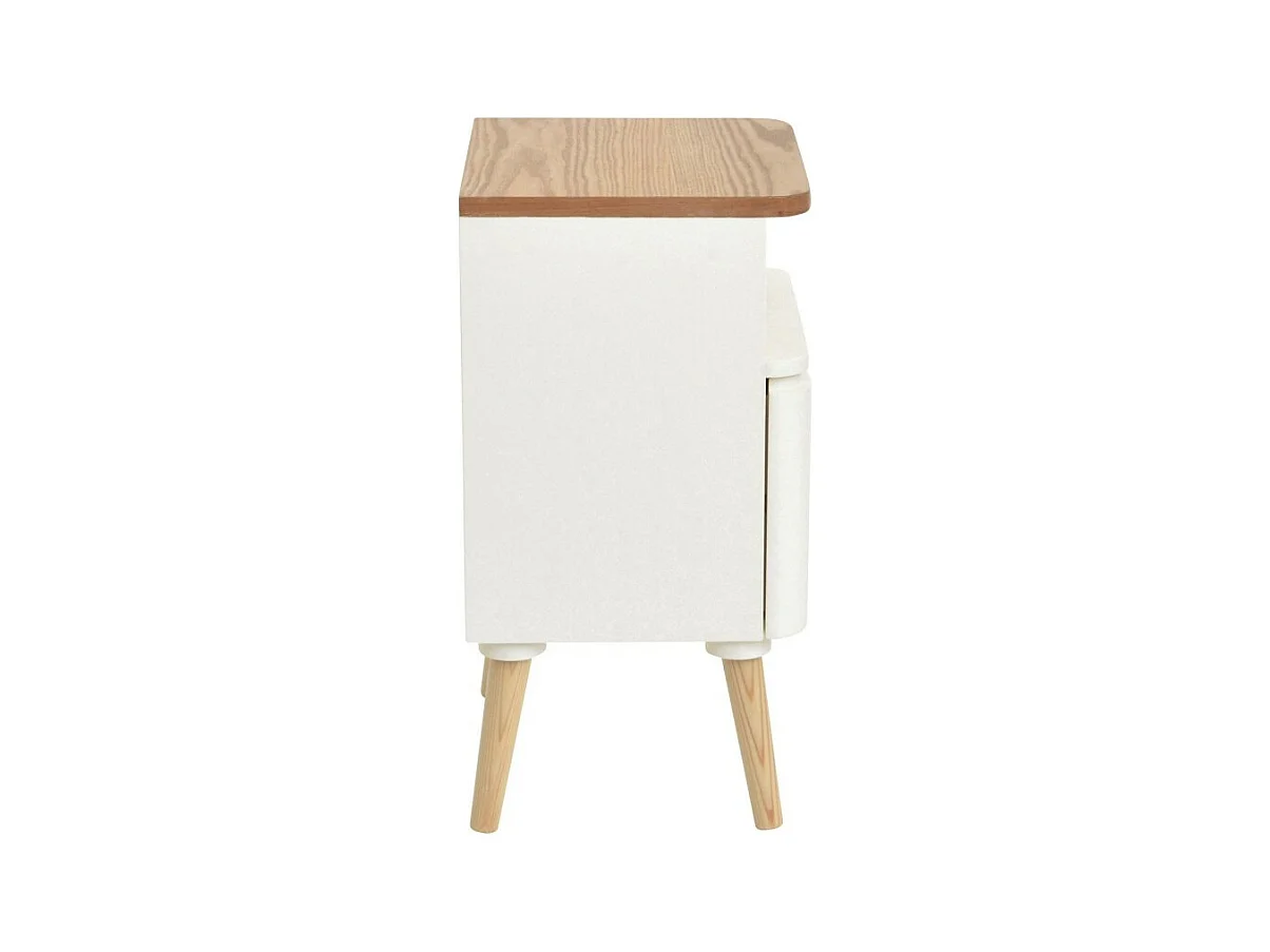 Table de Chevet Scandinave "Arvika" 50cm Blanc