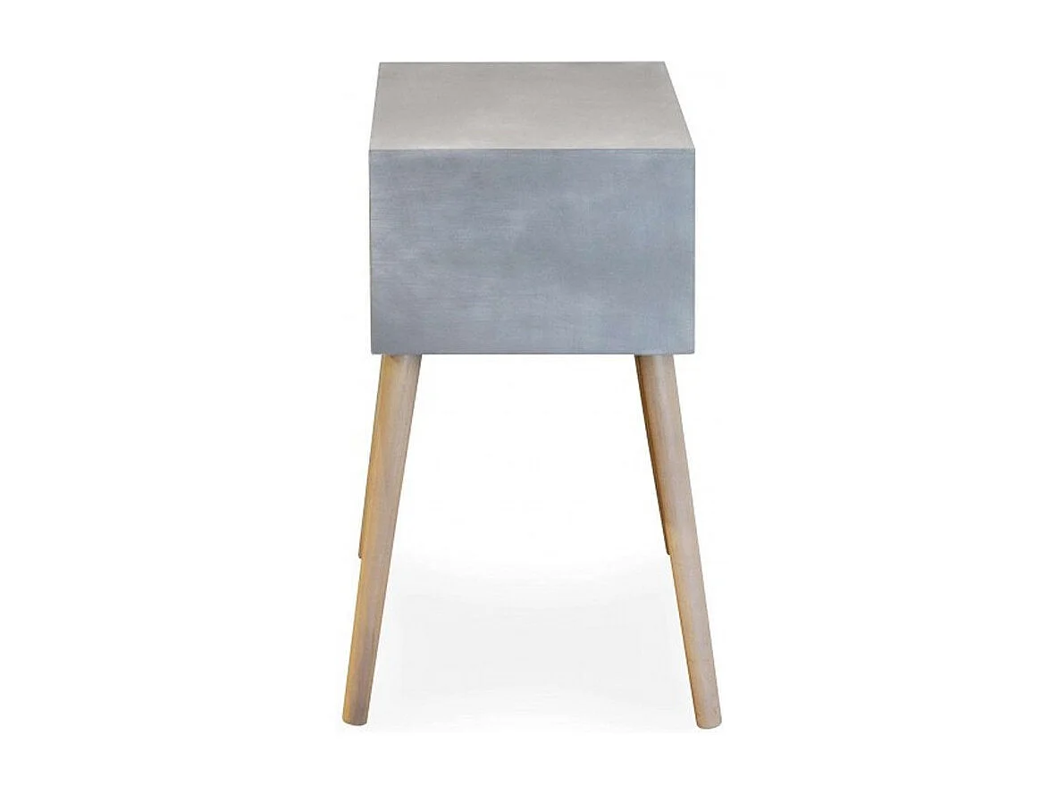 Table de Chevet Scandinave 1 Tiroir "Kim" 60cm Gris