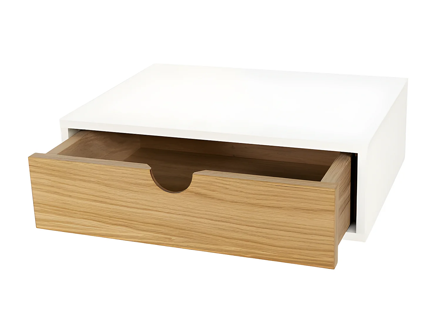 Chevet Mural Design en Bois "Tafar" 40cm Blanc