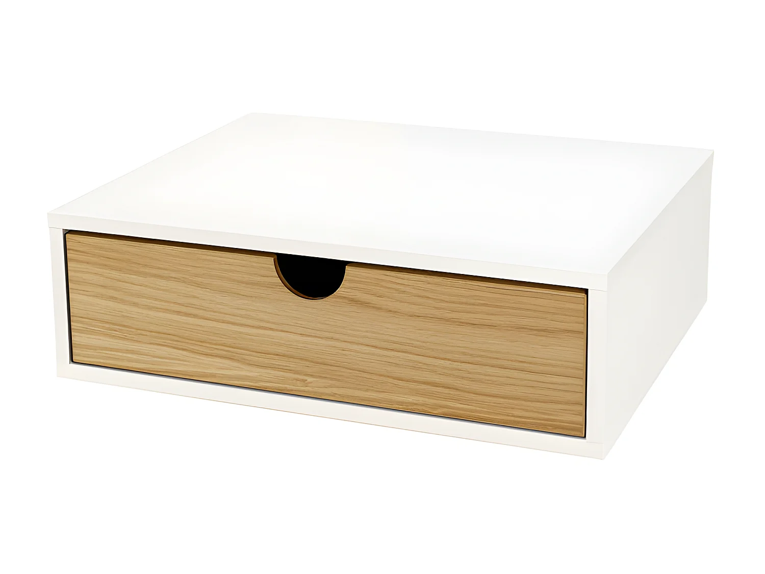 Chevet Mural Design en Bois "Tafar" 40cm Blanc