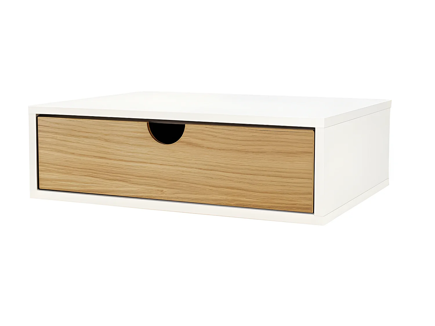 Chevet Mural Design en Bois "Tafar" 40cm Blanc