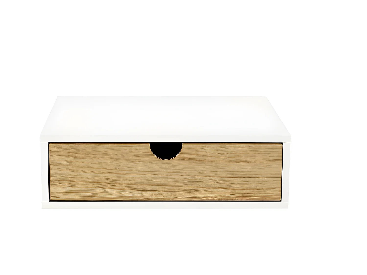 Chevet Mural Design en Bois "Tafar" 40cm Blanc