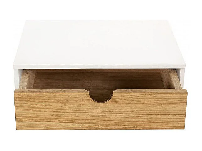 Chevet Mural Design en Bois "Tafar" 40cm Blanc