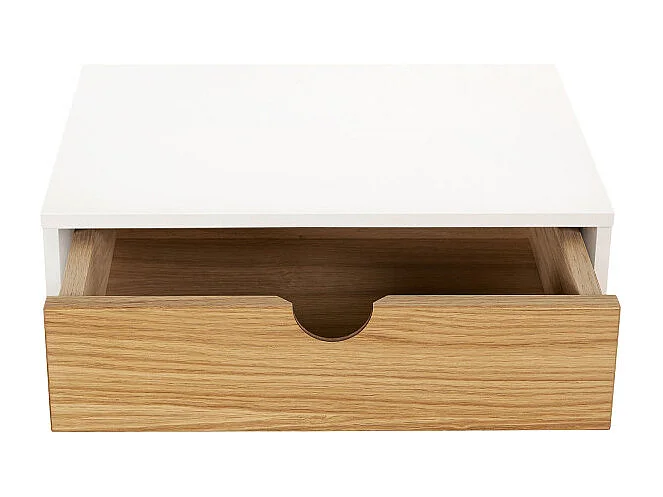 Chevet Mural Design en Bois "Tafar" 40cm Blanc