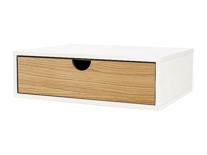 Chevet Mural Design en Bois "Tafar" 40cm Blanc