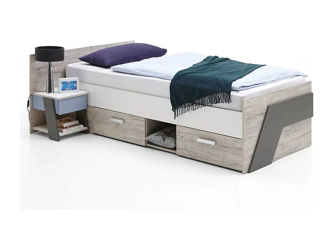 Comodino con 1 Cassetto 34,2x39x69 cm Rovere Sabbia