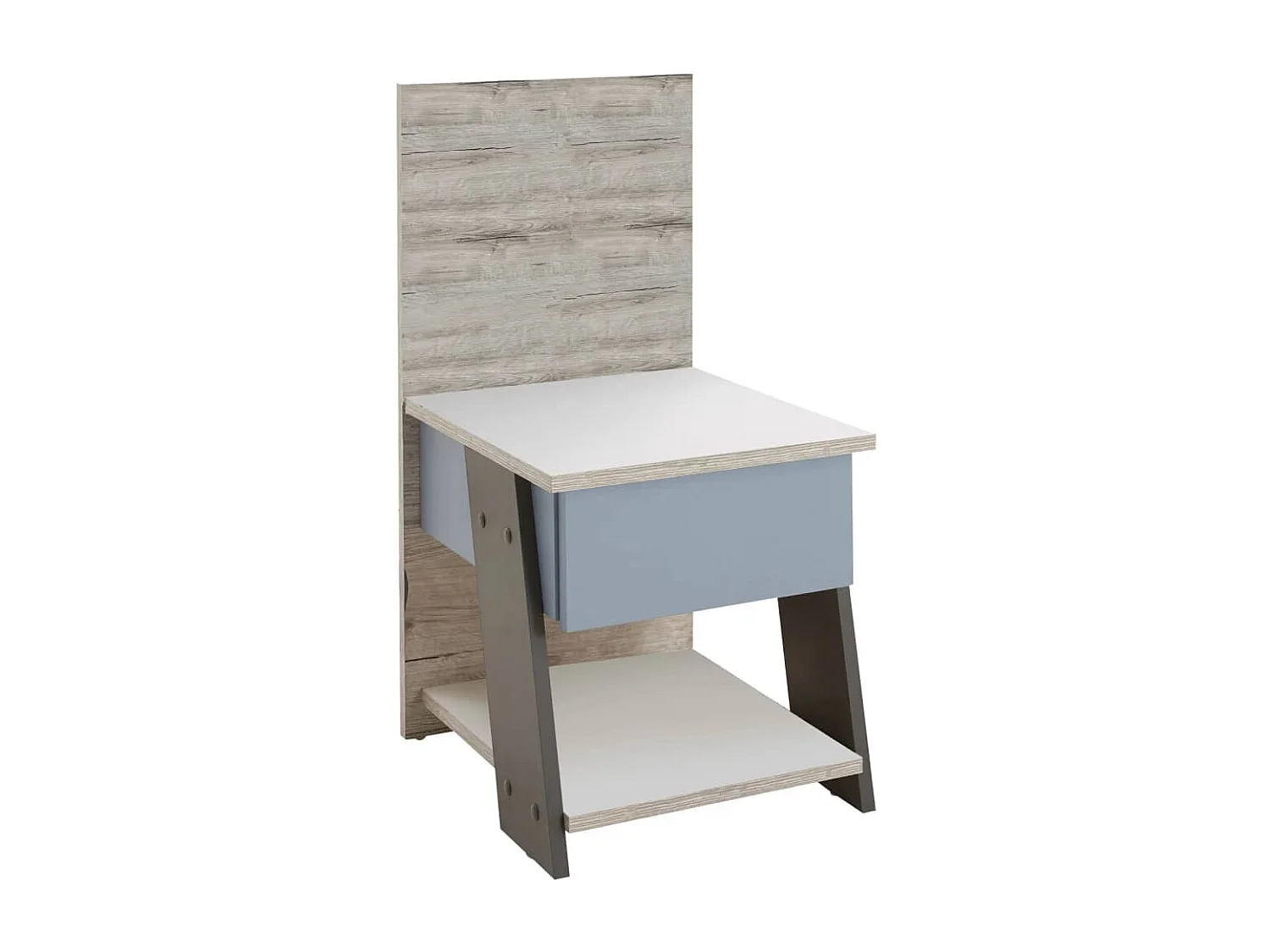 Table de Chevet 1 Tiroir "Anoya" 69cm Blanc