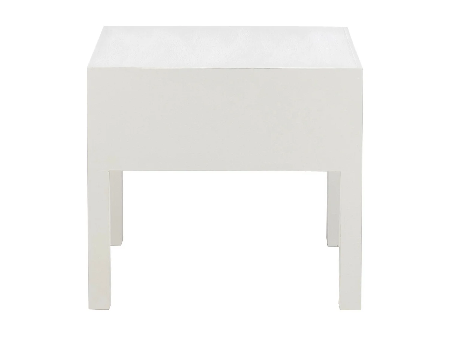 Table de Chevet avec Panier "Tonnin" 50cm Blanc