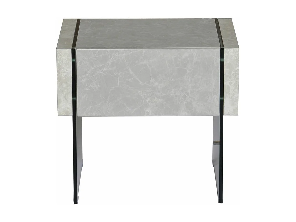 Table de Chevet 1 Tiroir "Pama" 50cm Gris