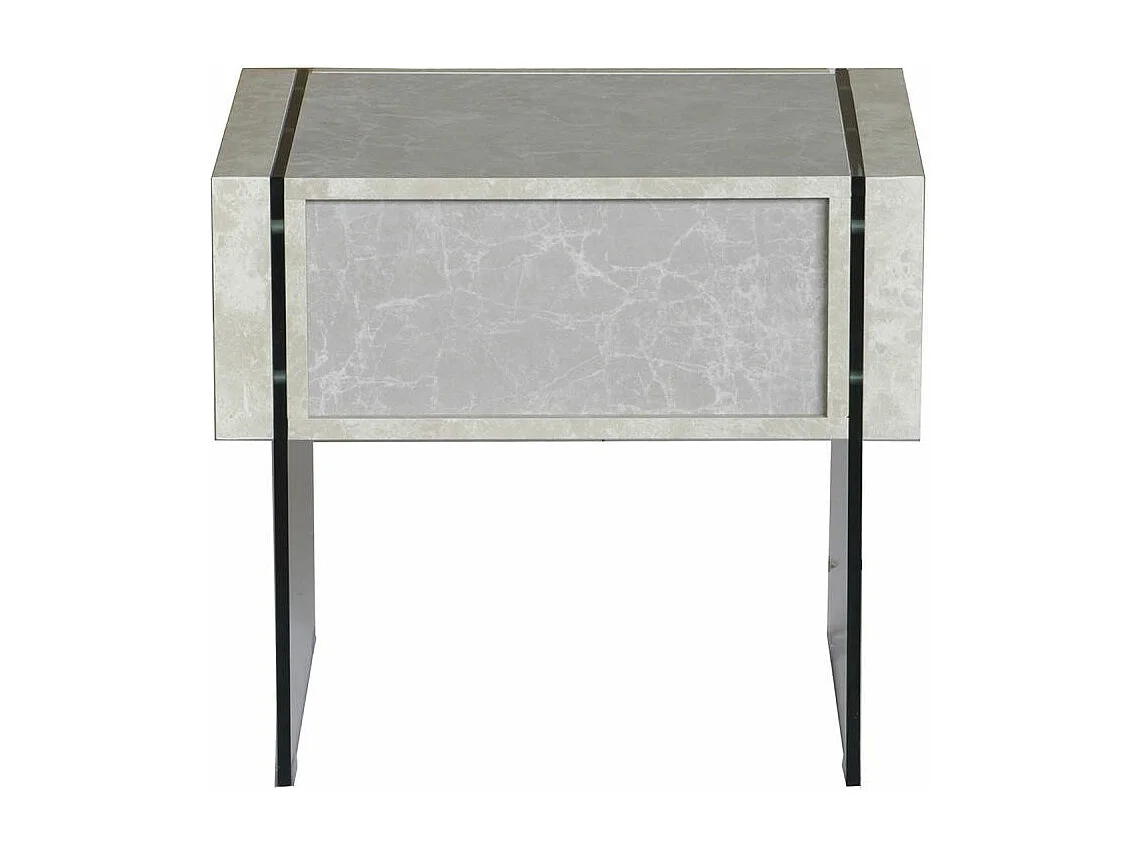 Table de Chevet 1 Tiroir "Pama" 50cm Gris