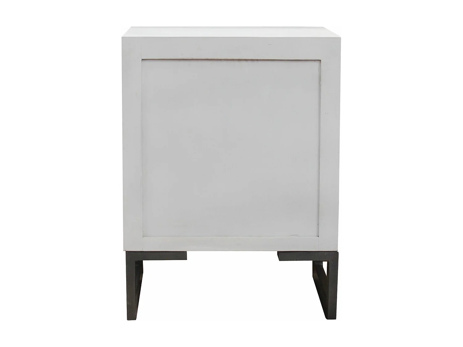 Table de chevet 1 porte et 1 tiroir Serena Blanc