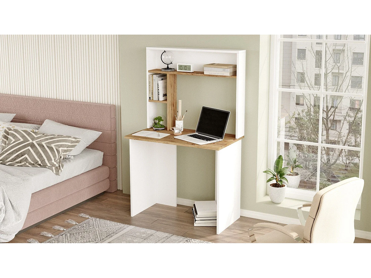 Table de Chevet 2 tiroirs "Orientale" 65cm Or