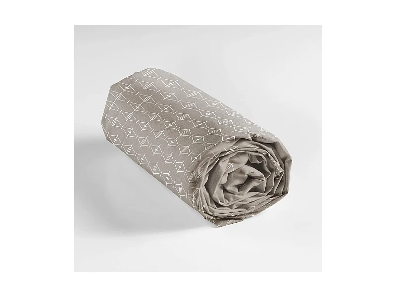 Drap Housse en Coton "Aristide" 90x190cm Naturel