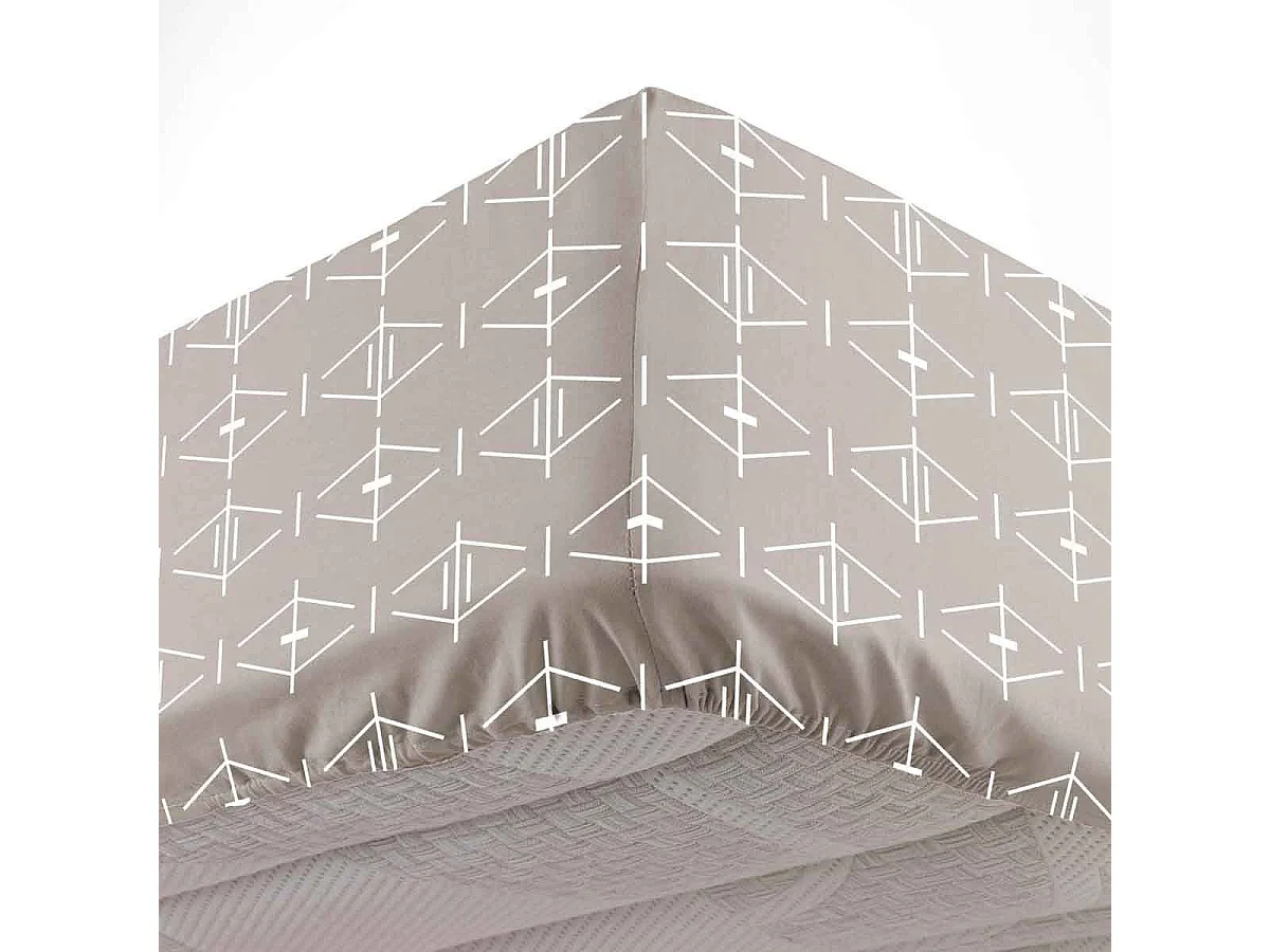 Drap Housse en Coton "Aristide" 90x190cm Naturel