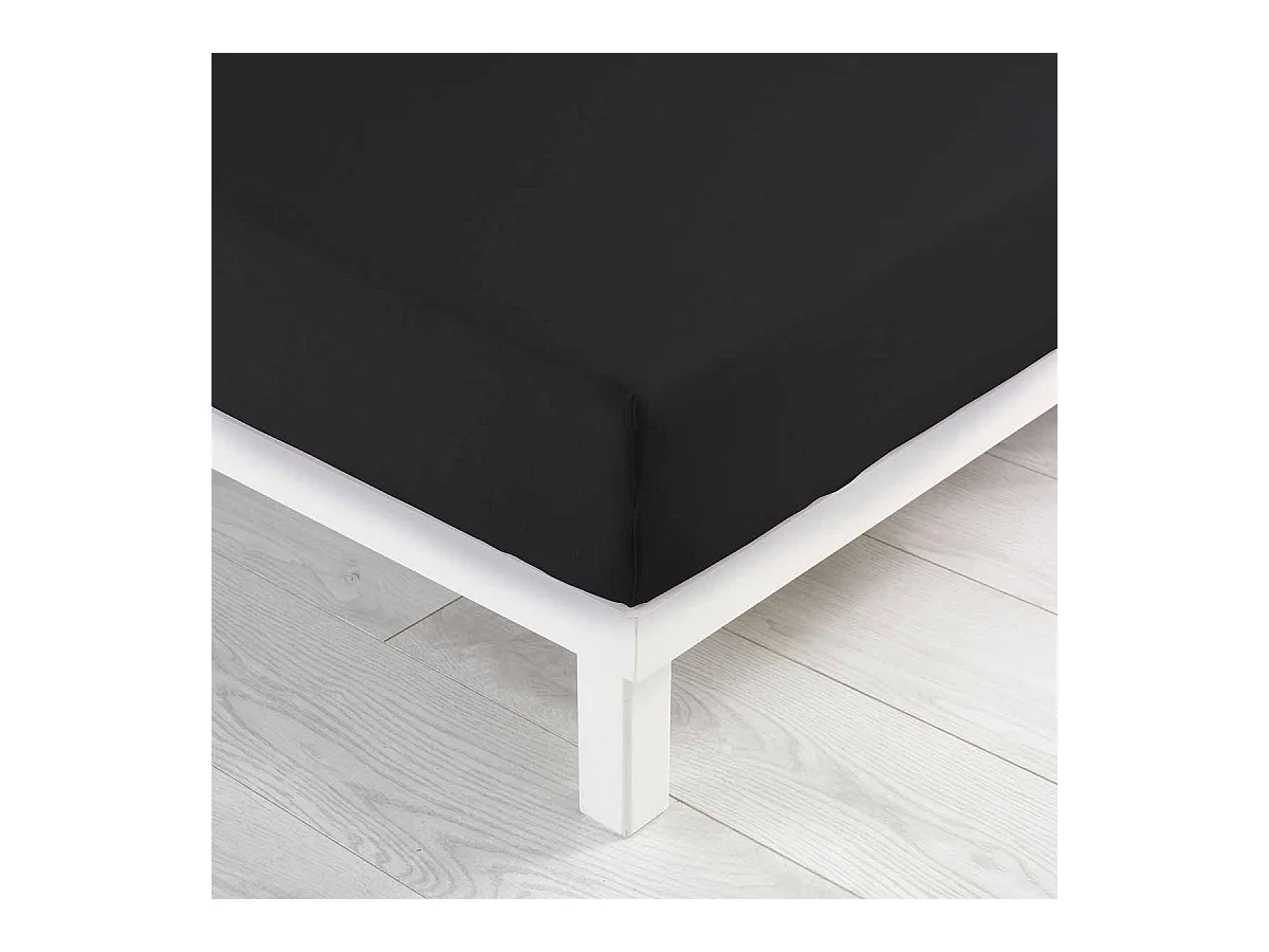 Drap Housse "Jersy" 140x190cm Charbon