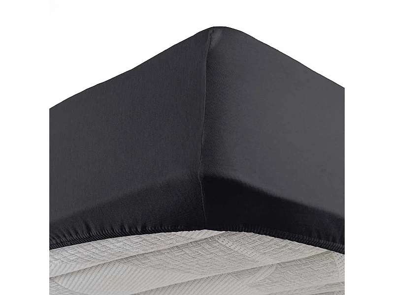 Drap Housse "Jersy" 140x190cm Charbon