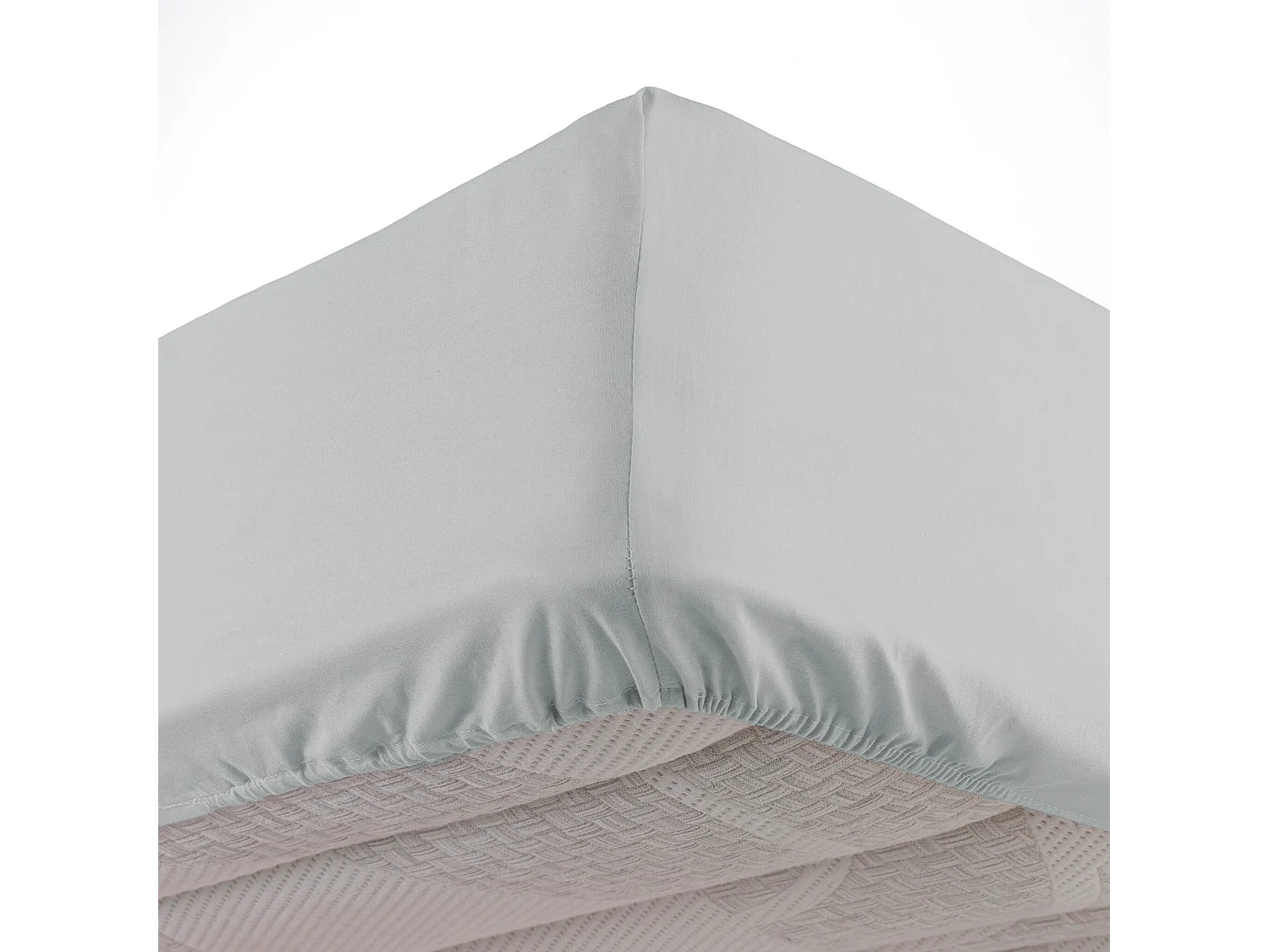 Drap Housse en Coton "Biolina" 90x190cm Gris