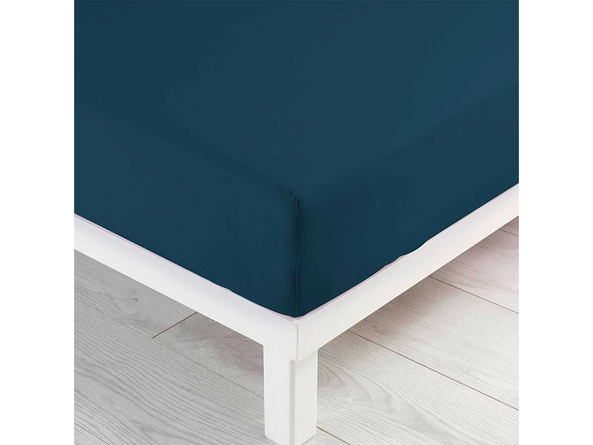 Drap Housse "Jersy" 90x190cm Bleu Nuit