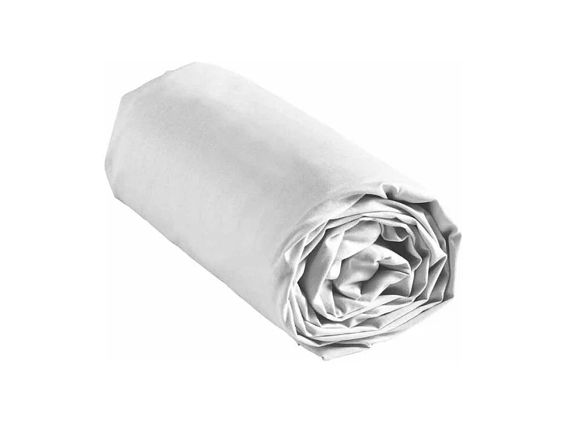 Drap Housse en Coton "Biolina" 180x200cm Blanc