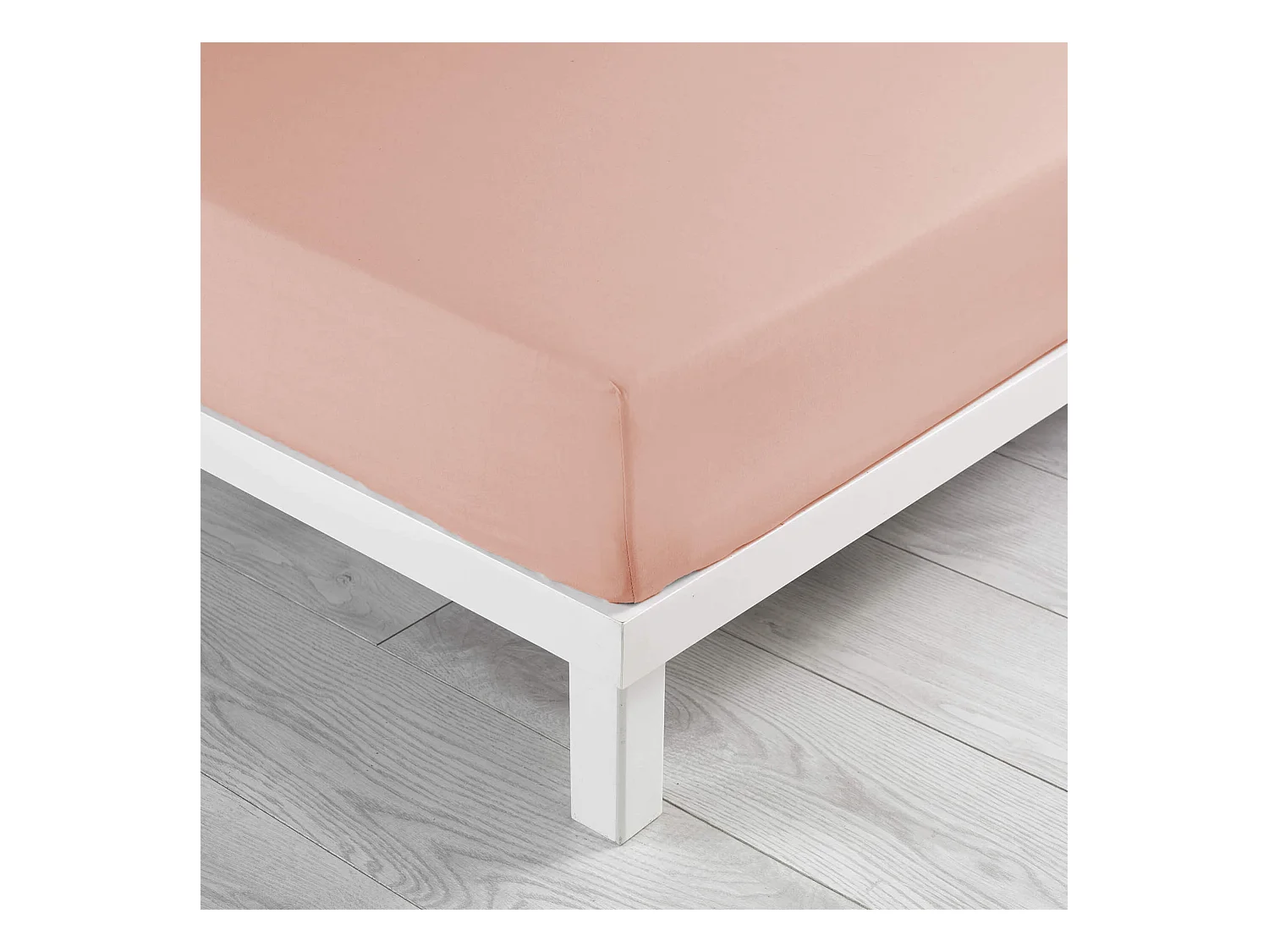 Drap Housse en Coton "Linette" 160x200cm Rose