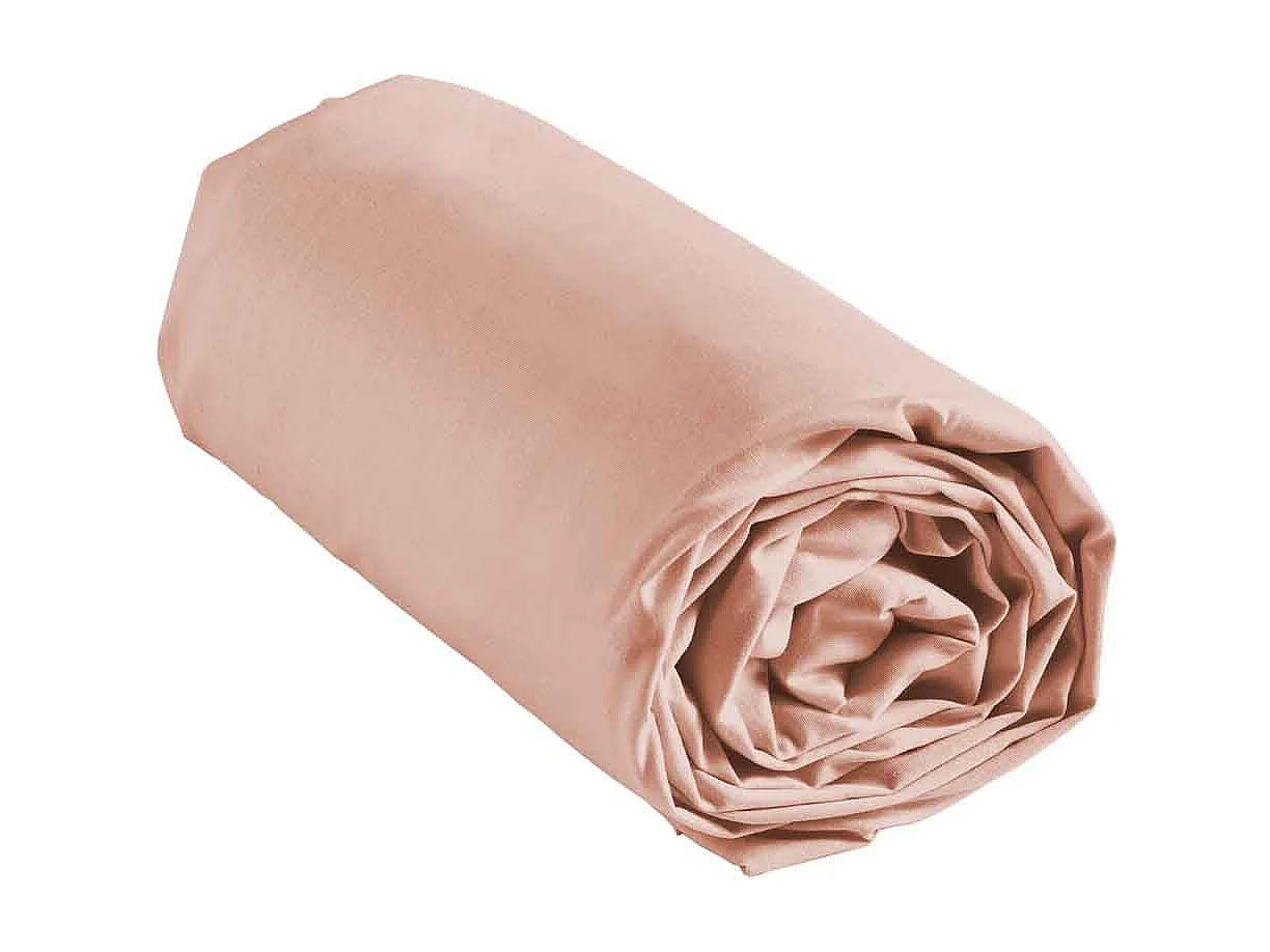 Drap Housse en Coton "Linette" 160x200cm Rose