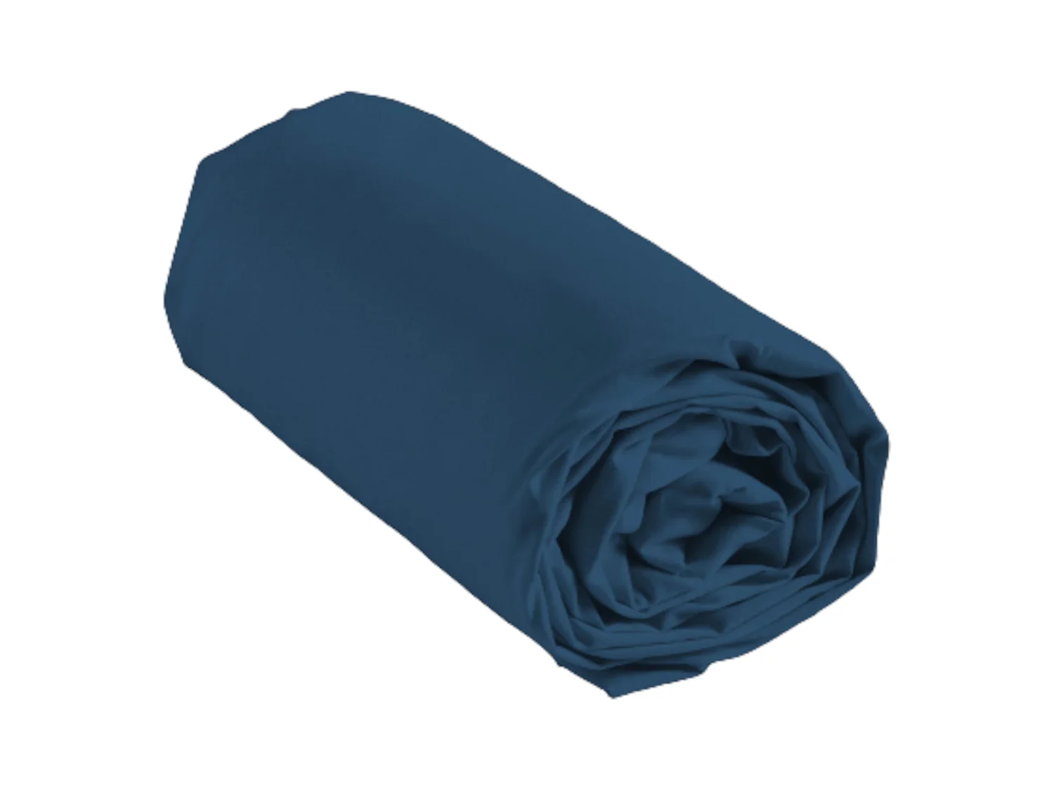 Drap Housse en Coton "Biolina" 140x190cm Bleu Nuit