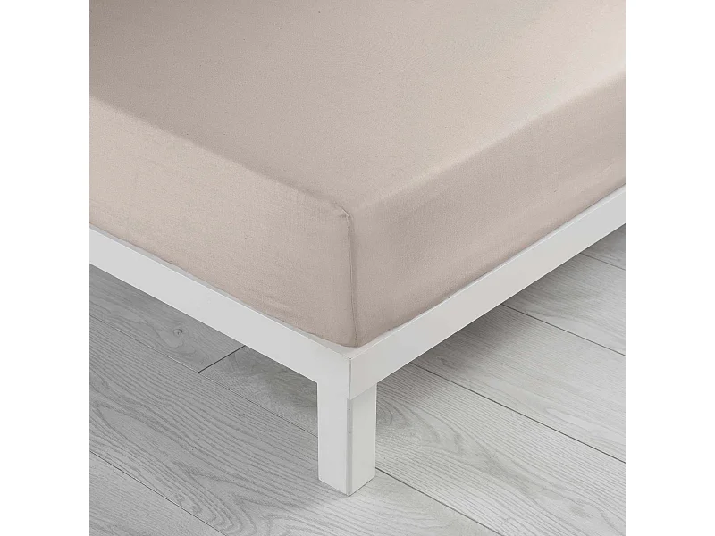 Drap Housse Microfibre "Oscar" 90x190cm Naturel