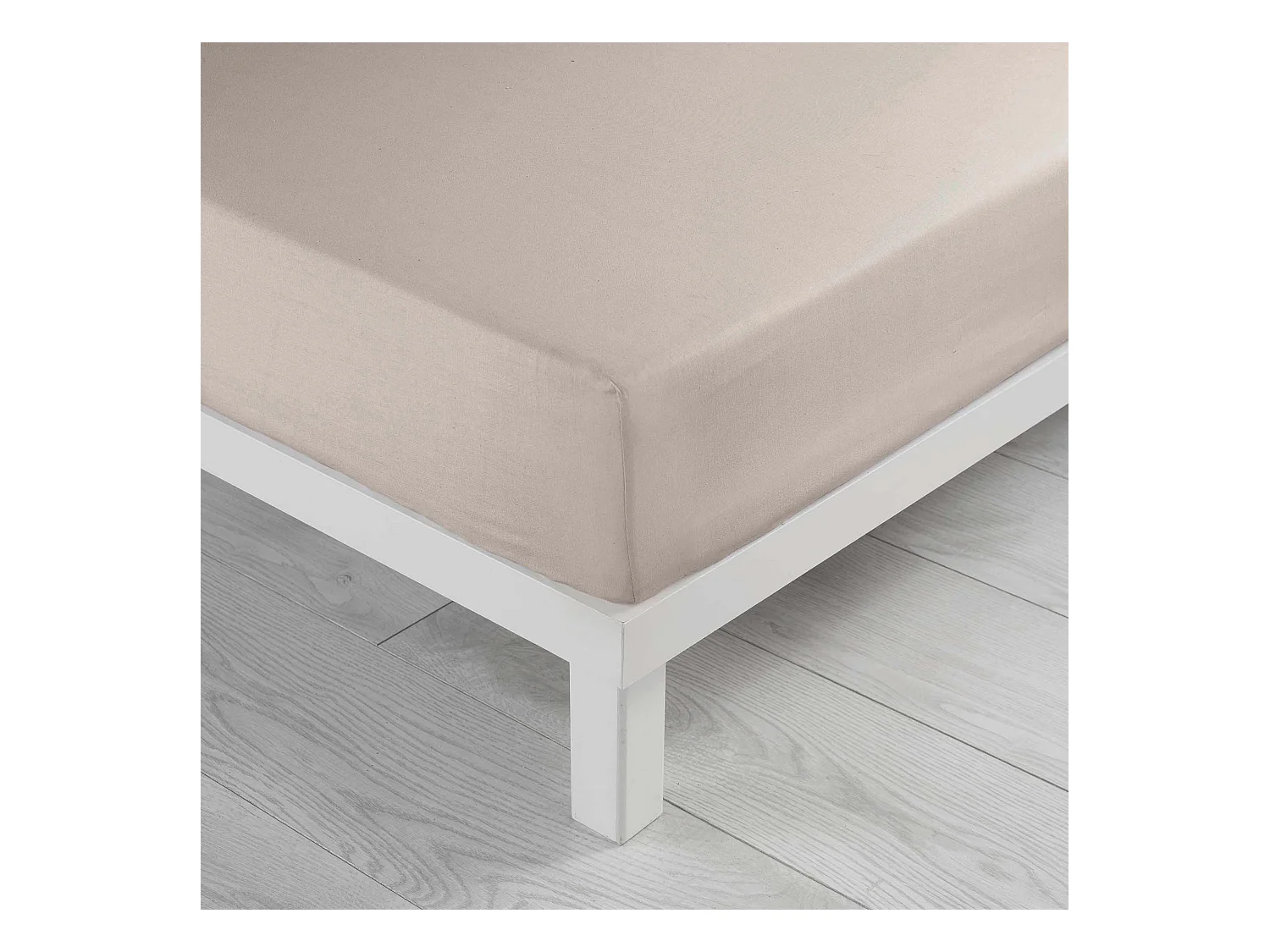 Drap Housse Microfibre "Oscar" 90x190cm Naturel