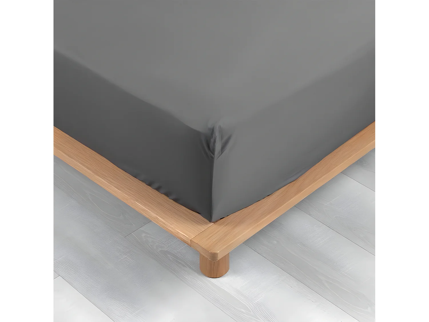 Drap Housse "Percaline" 160x200cm Anthracite