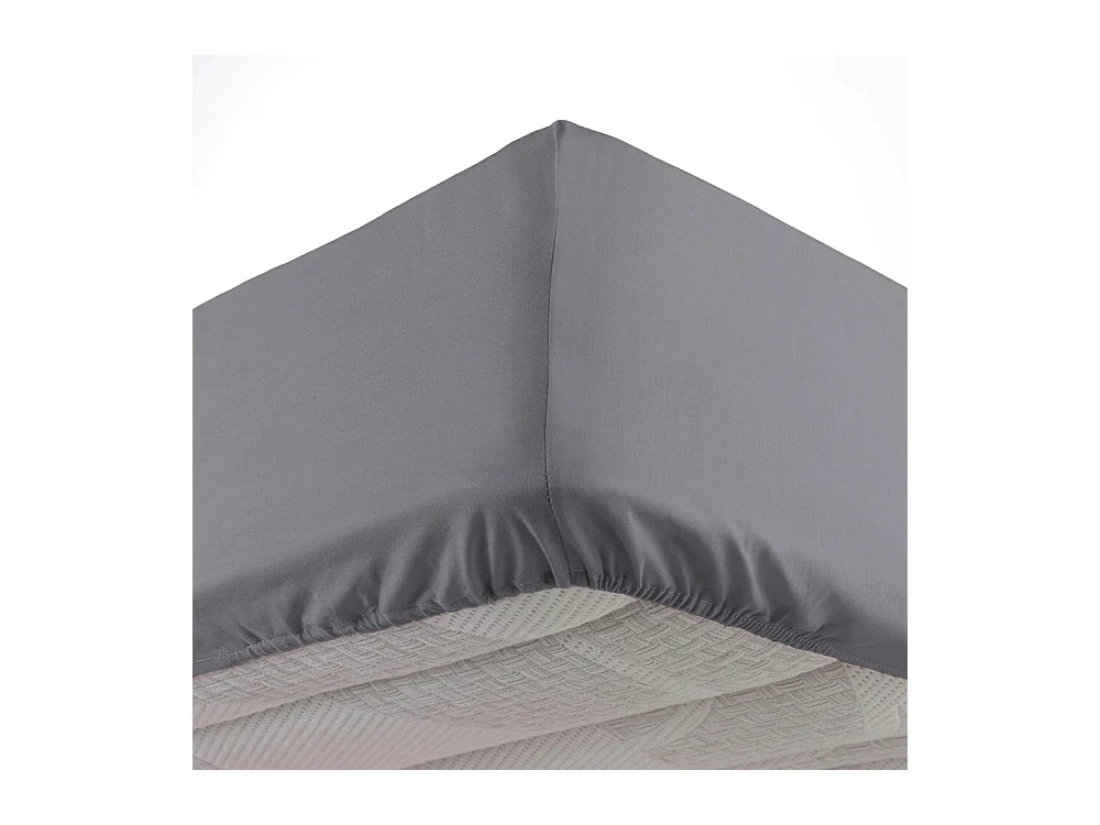 Drap Housse Microfibre "Oscar" 90x190cm Anthracite