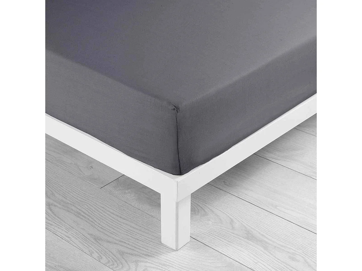 Drap Housse Microfibre "Oscar" 90x190cm Anthracite