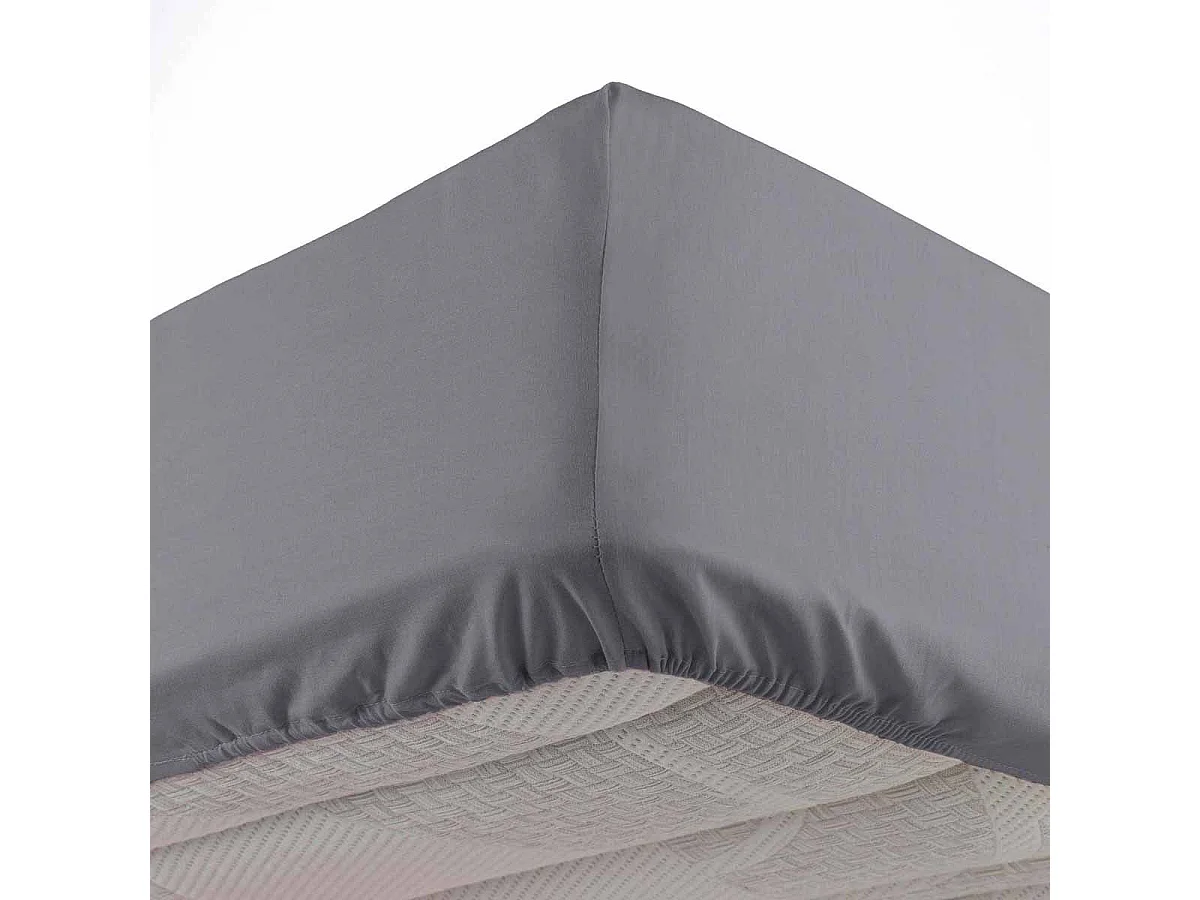 Drap Housse Microfibre "Oscar" 90x190cm Anthracite