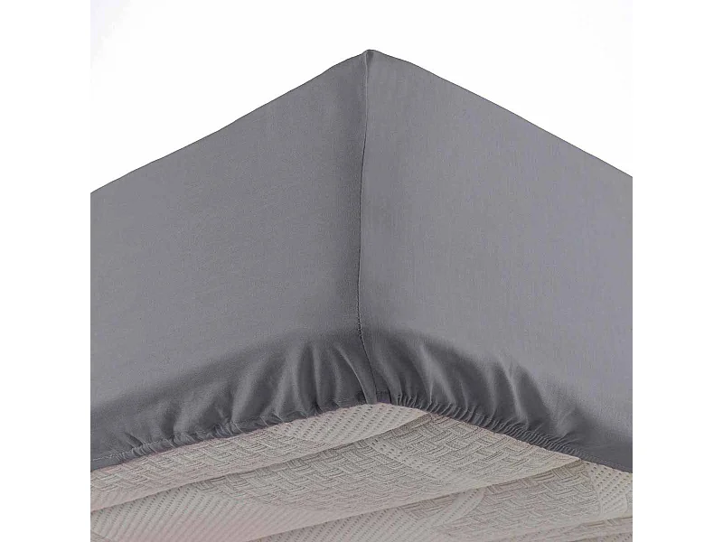 Drap Housse Microfibre "Oscar" 90x190cm Anthracite