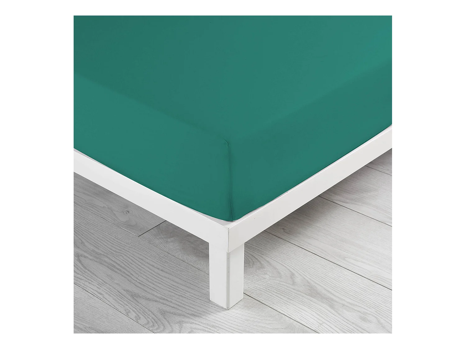 Drap Housse en Coton "Biolina" 140x190cm Émeraude