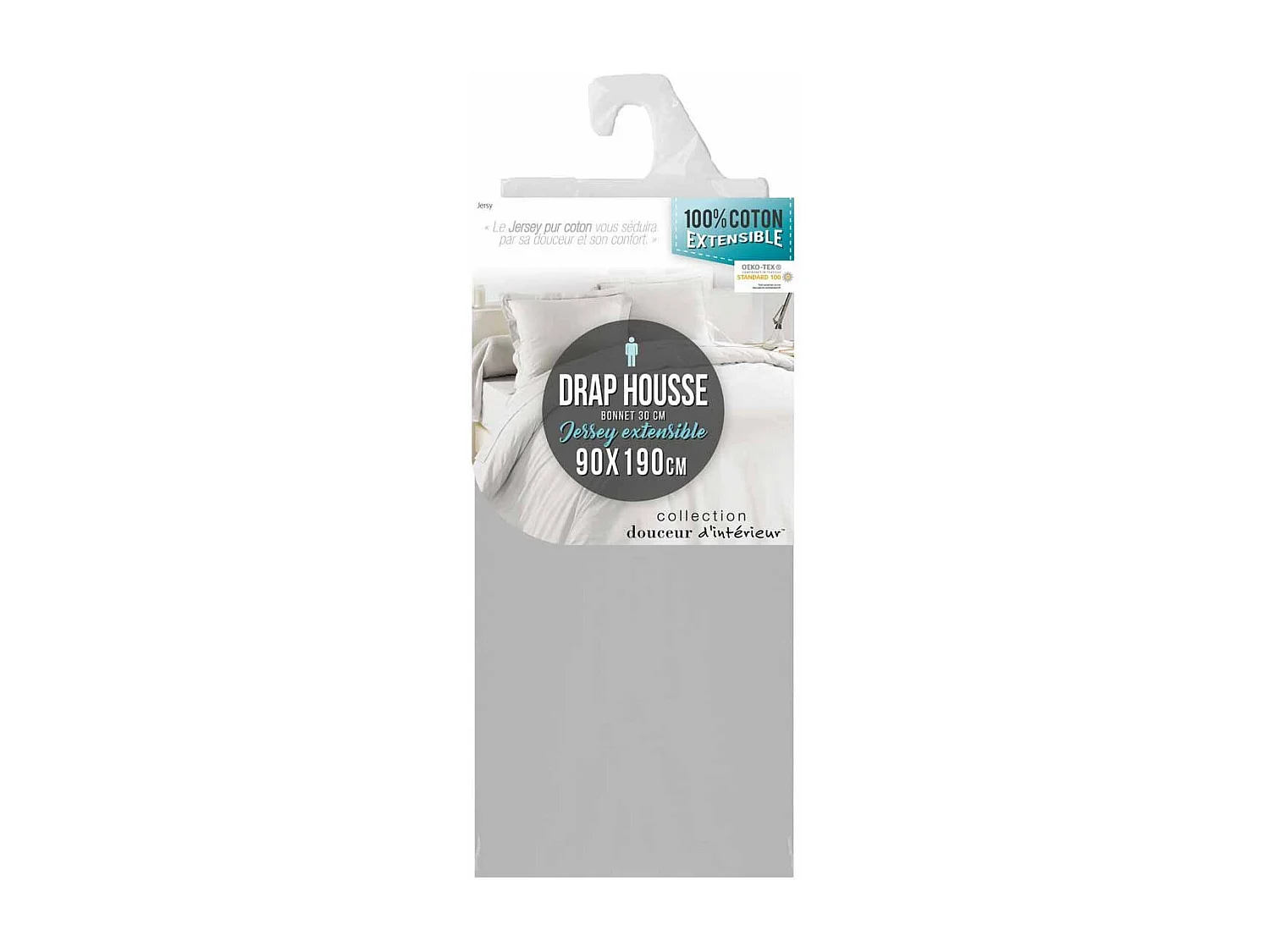 Drap Housse "Jersy" 90x190cm Galet