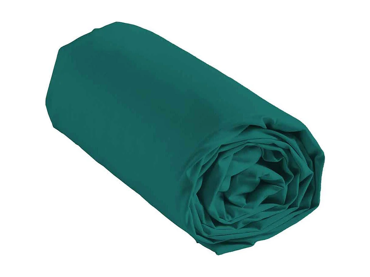 Drap Housse en Coton "Biolina" 180x200cm Émeraude