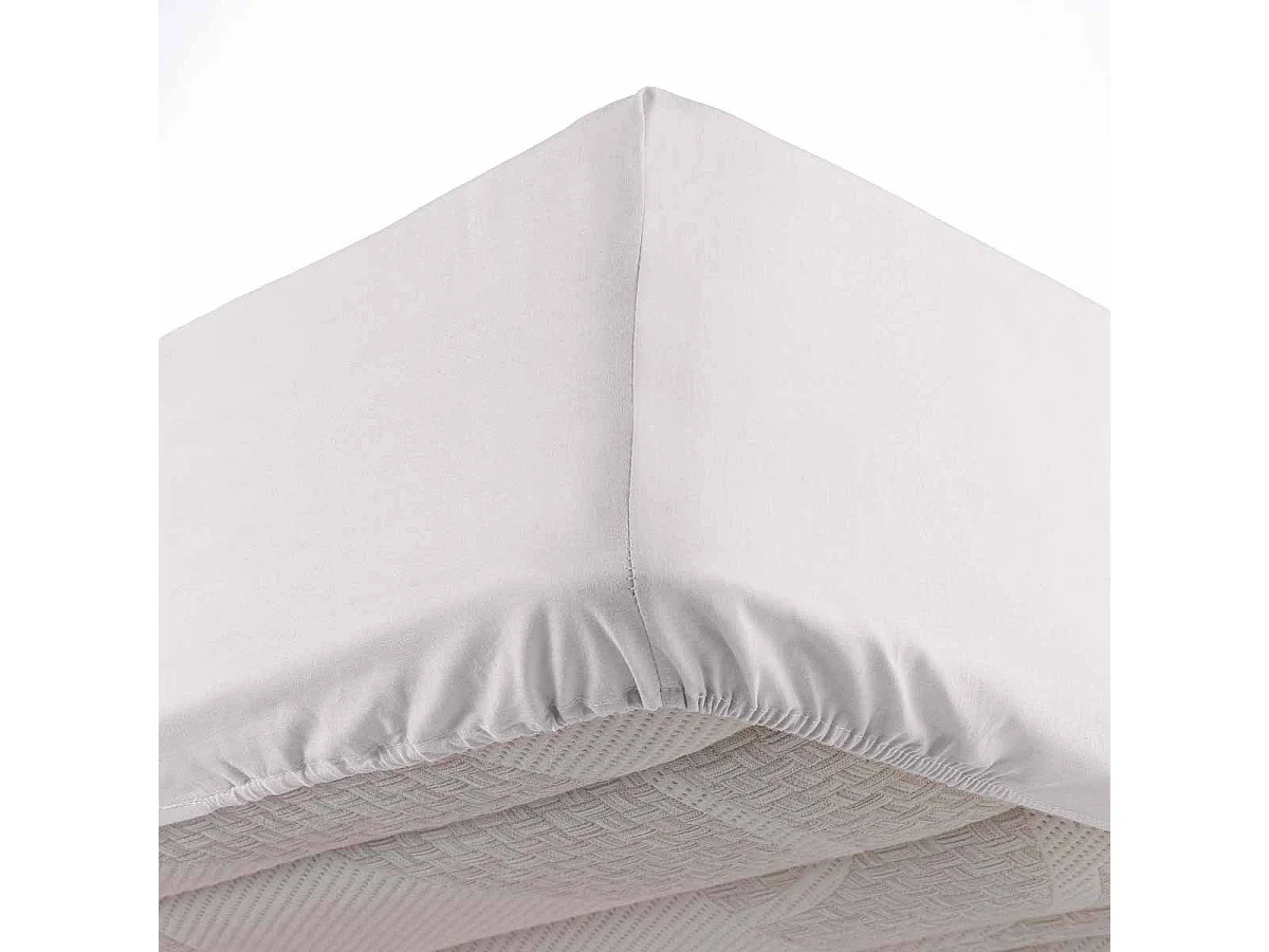 Drap Housse Microfibre "Oscar" 140x190cm Blanc