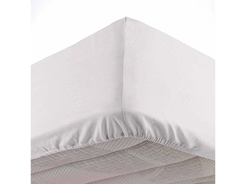 Drap Housse Microfibre "Oscar" 140x190cm Blanc
