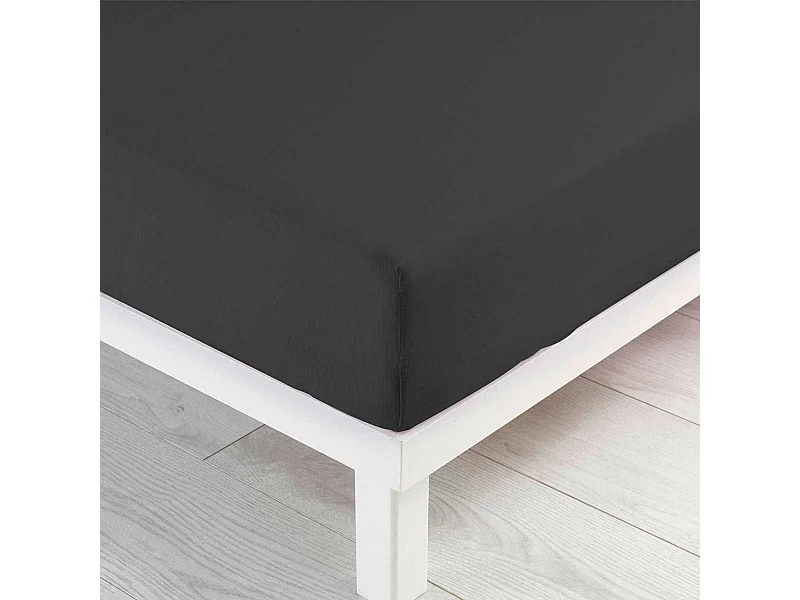 Drap Housse "Jersy" 160x200cm Anthracite