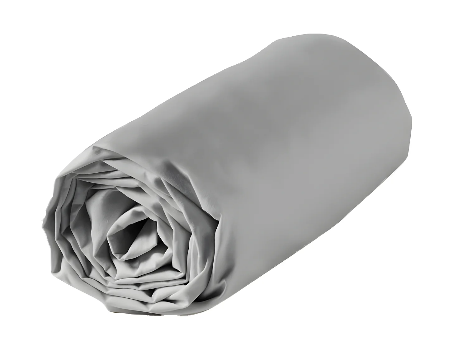 Drap Housse "Lina" 160x200cm Gris Galet