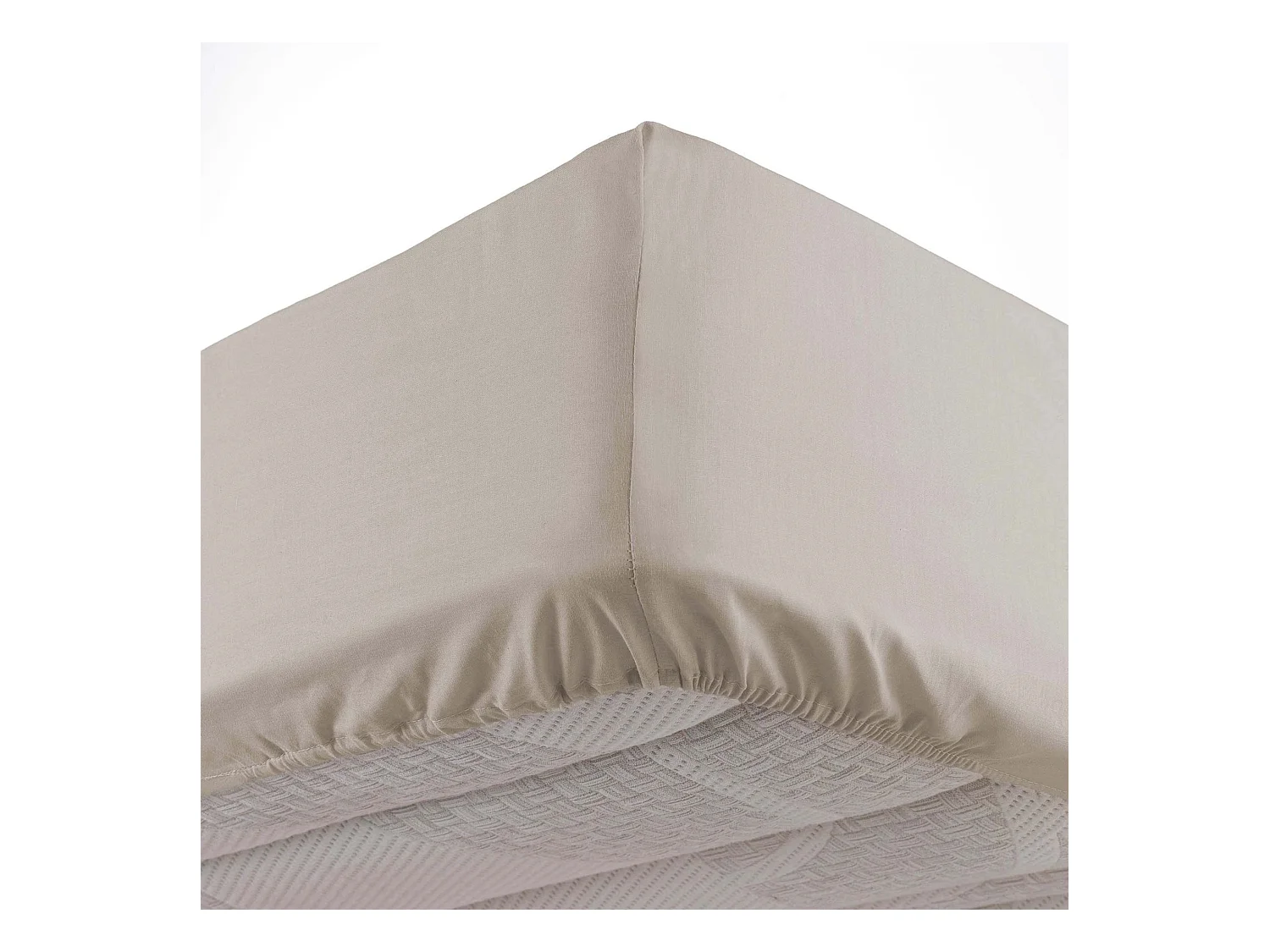 Drap Housse Microfibre "Oscar" 140x190cm Naturel