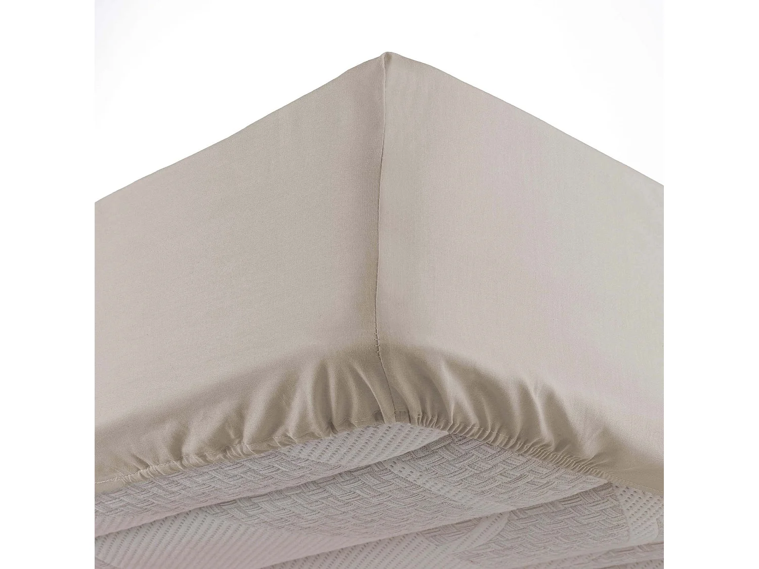 Drap Housse Microfibre "Oscar" 140x190cm Naturel
