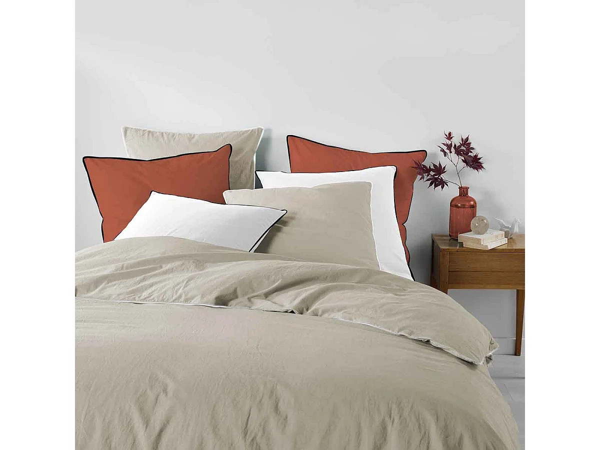 Drap Housse en Coton "Linette" 160x200cm Lin
