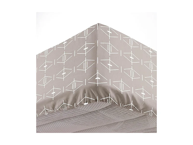 Drap Housse en Coton "Aristide" 160x200cm Naturel