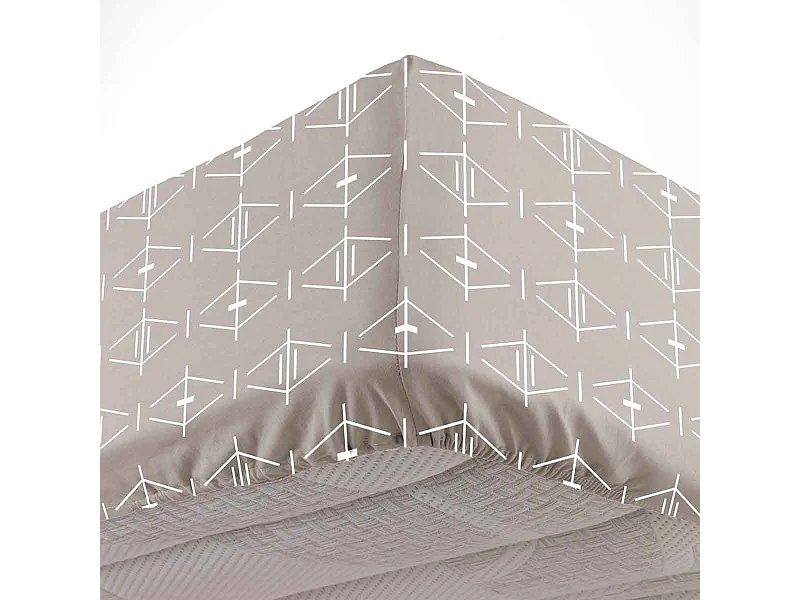 Drap Housse en Coton "Aristide" 160x200cm Naturel