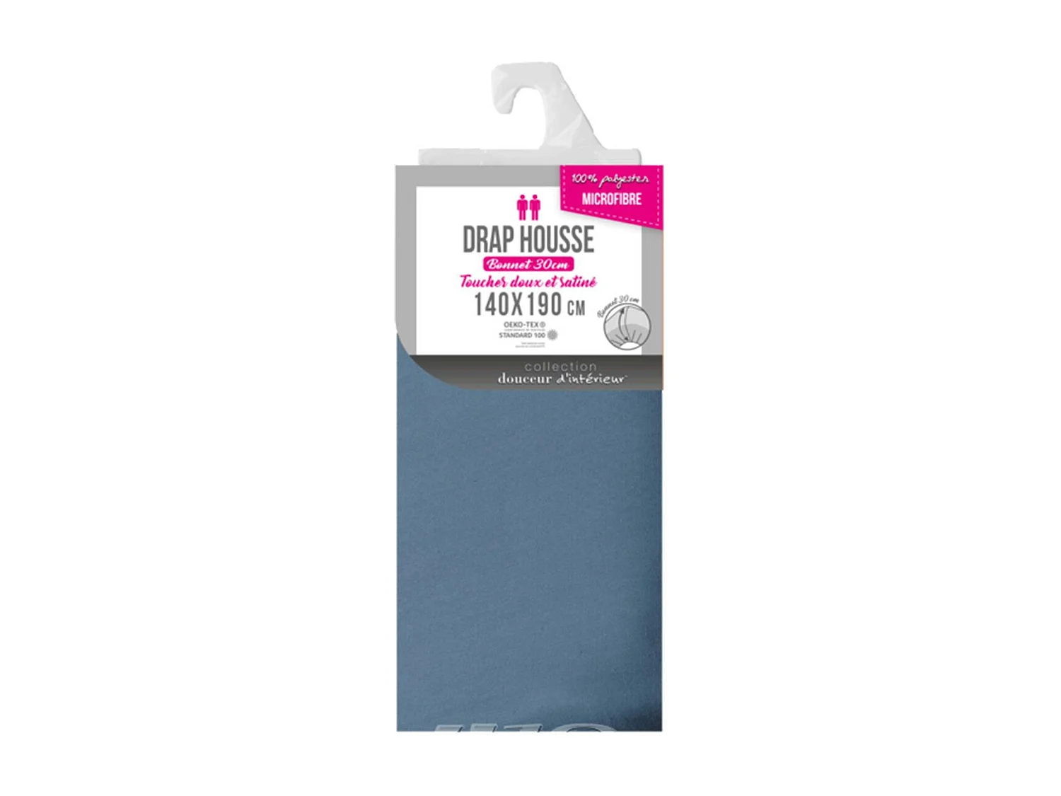 Drap Housse Microfibre "Oscar" 140x190cm Bleu
