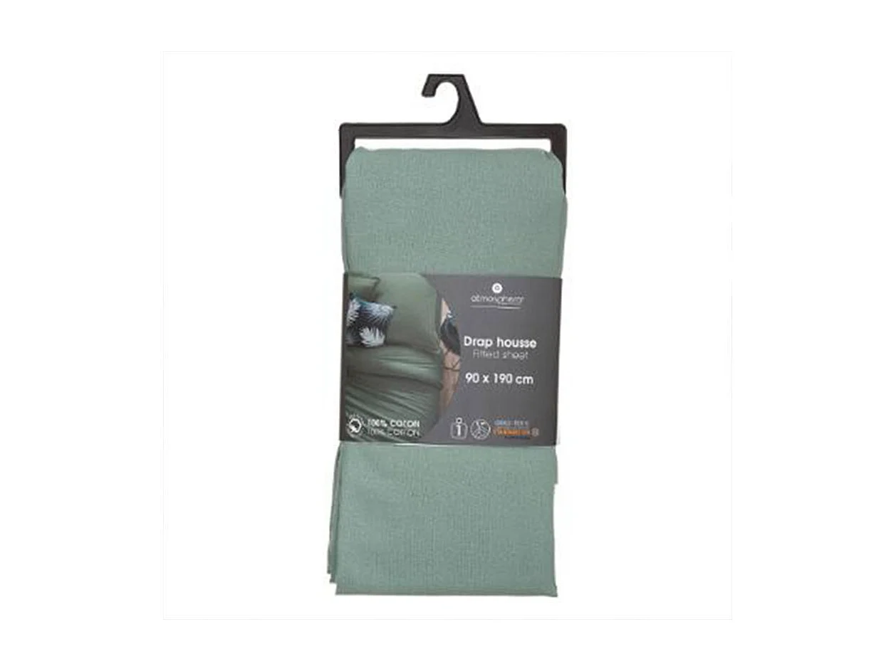 Drap Housse "Intérieur" 90x190cm Céladon