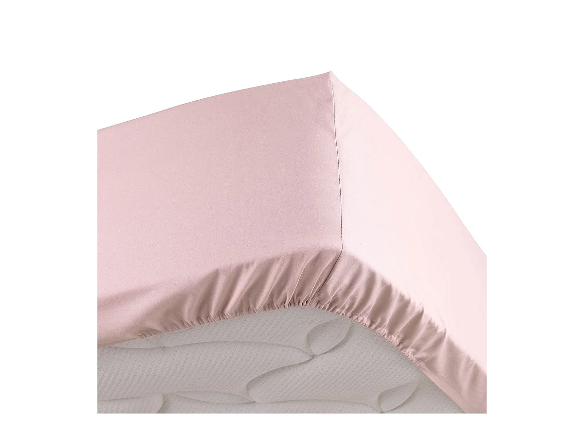 Drap Housse "Percaline" 140x190cm Rose