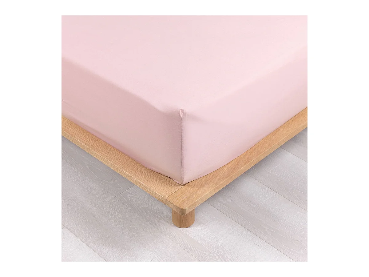 Drap Housse "Percaline" 140x190cm Rose